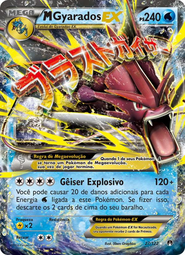 M-Gyarados EX 27 — Turbo Colisão (Portuguese Pokémon TCG card)