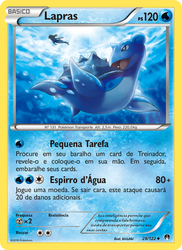 Lapras 28 — Turbo Colisão (Portuguese Pokémon TCG card)