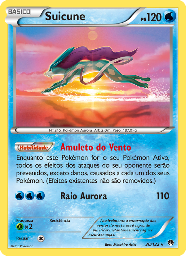 Suicune 30 — Turbo Colisão (Portuguese Pokémon TCG card)