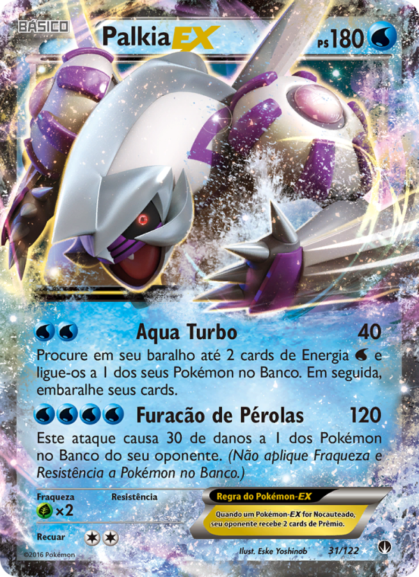 Palkia EX 31 — Turbo Colisão (Portuguese Pokémon TCG card)