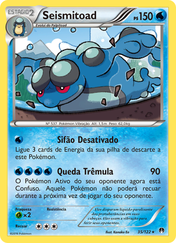 Seismitoad 35 — Turbo Colisão (Portuguese Pokémon TCG card)