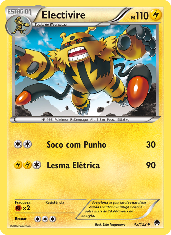 Electivire 43 — Turbo Colisão (Portuguese Pokémon TCG card)