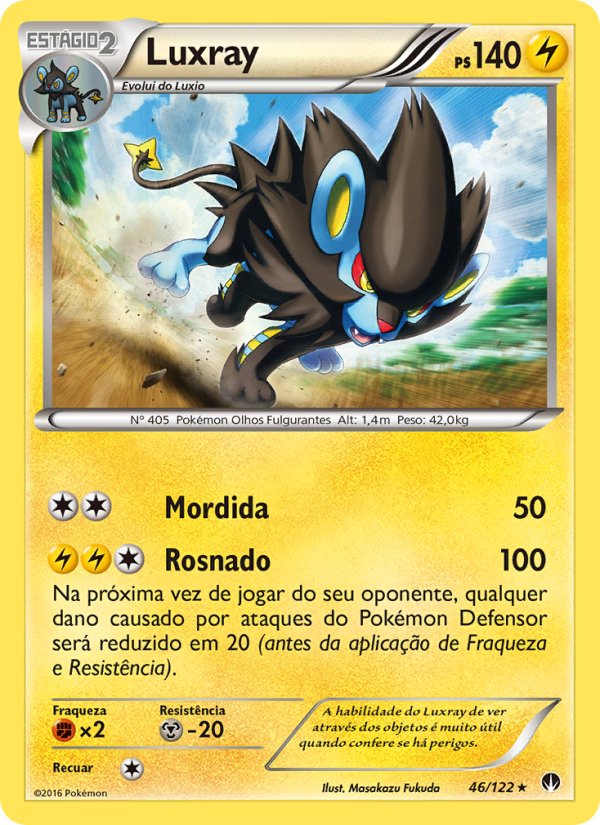 Luxray 46 — Turbo Colisão (Portuguese Pokémon TCG card)