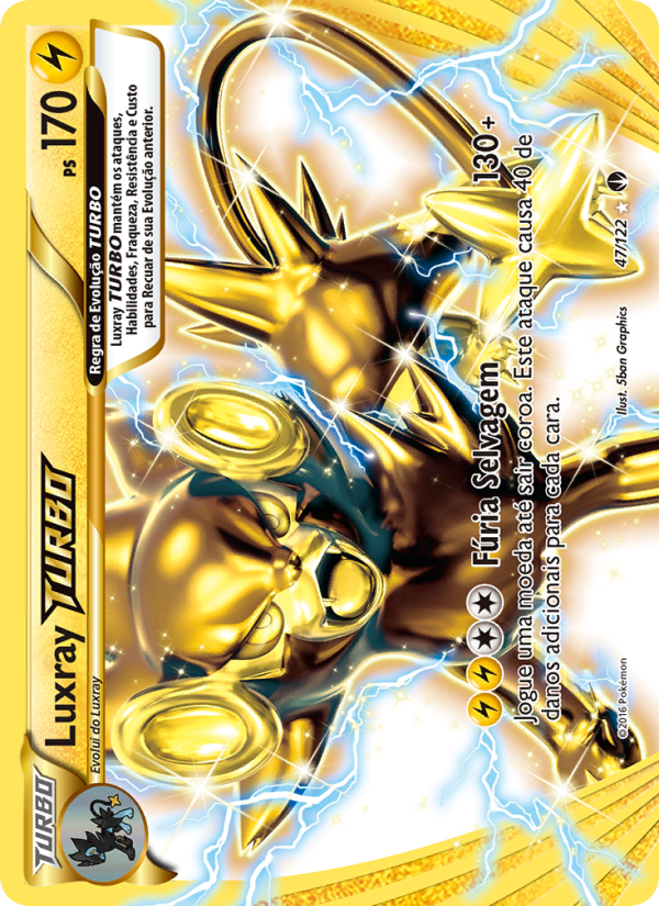 Luxray TURBO 47 — Turbo Colisão (Portuguese Pokémon TCG card)