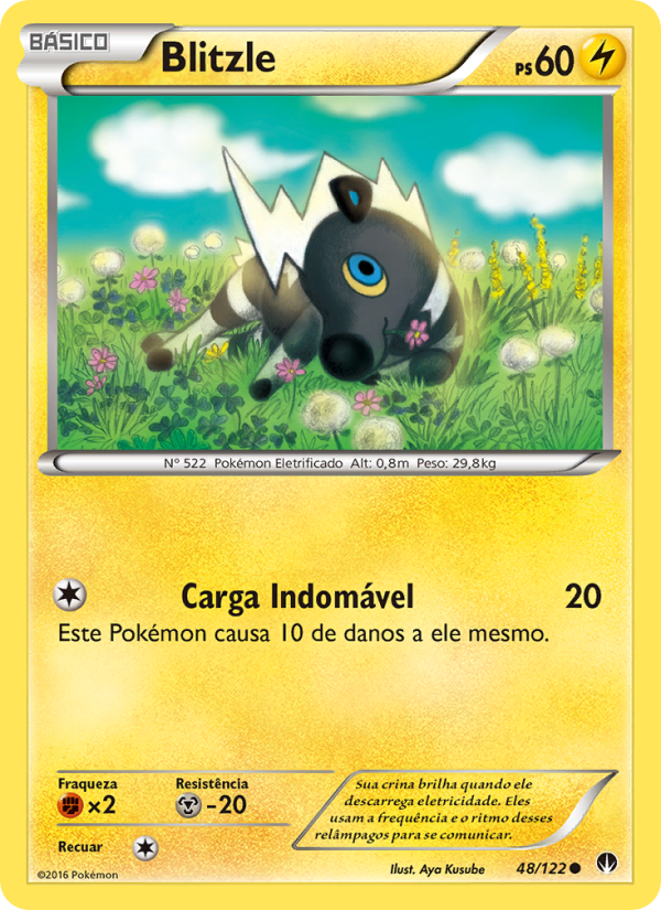 Blitzle 48 — Turbo Colisão (Portuguese Pokémon TCG card)