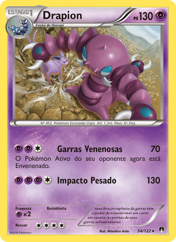 Drapion 54 — Turbo Colisão (Portuguese Pokémon TCG card)