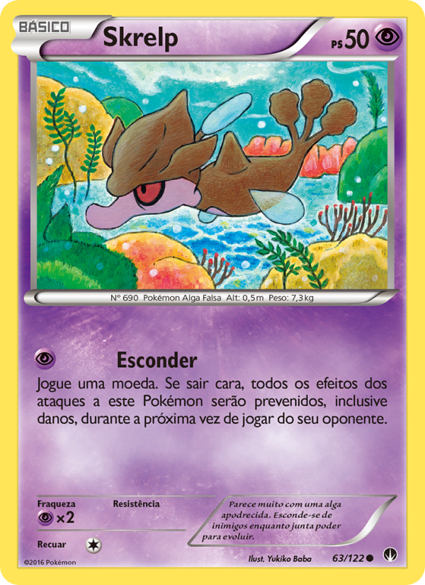 Skrelp 63 — Turbo Colisão (Portuguese Pokémon TCG card)