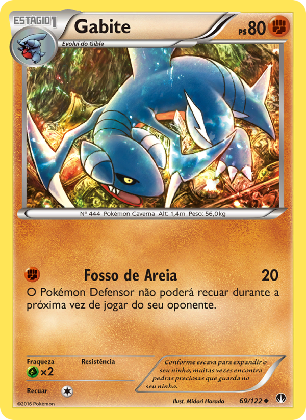 Gabite 69 — Turbo Colisão (Portuguese Pokémon TCG card)
