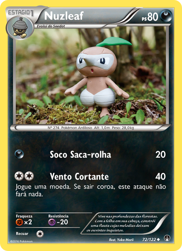 Nuzleaf 72 — Turbo Colisão (Portuguese Pokémon TCG card)