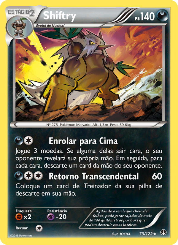 Shiftry 73 — Turbo Colisão (Portuguese Pokémon TCG card)