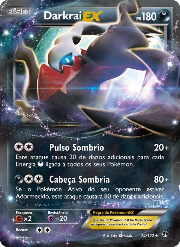 Darkrai EX 74 — Turbo Colisão (Portuguese Pokémon TCG card)