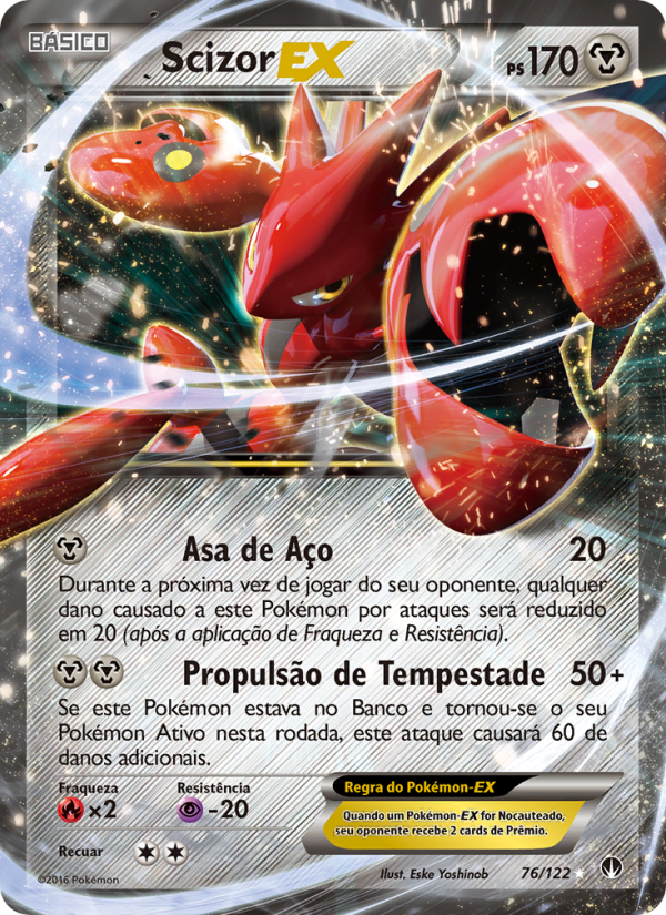 Scizor EX 76 — Turbo Colisão (Portuguese Pokémon TCG card)