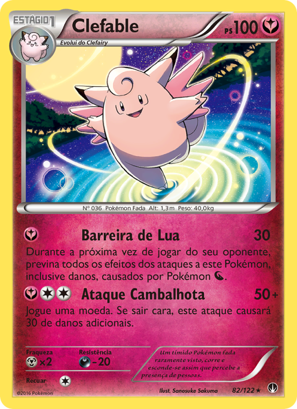 Clefable 82 — BREAKpoint (Portuguese Pokémon TCG card)