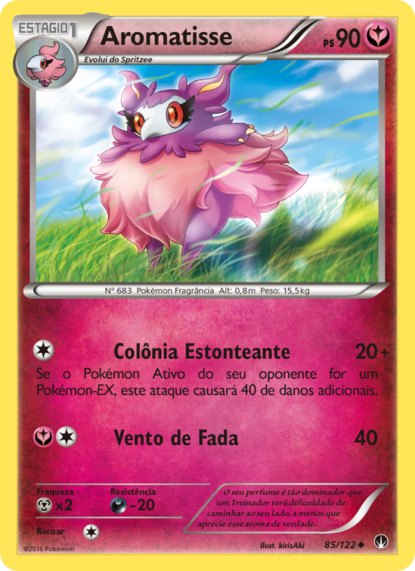 Aromatisse 85 — Turbo Colisão (Portuguese Pokémon TCG card)