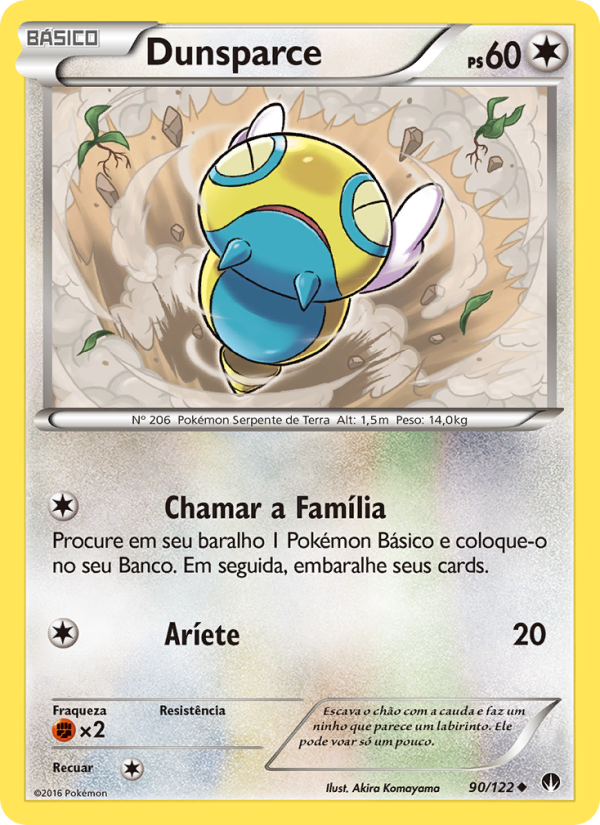 Dunsparce 90 — Turbo Colisão (Portuguese Pokémon TCG card)