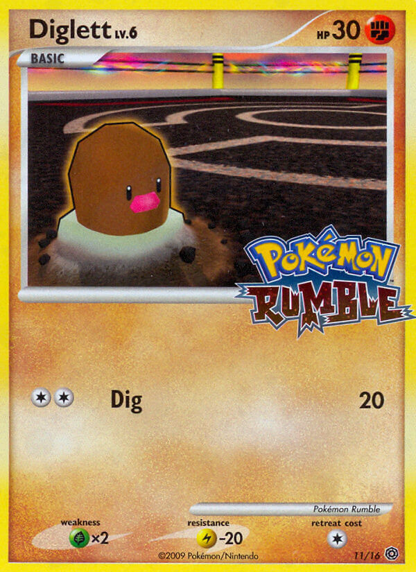 Diglett 011/16 — Pokémon Rumble (English Pokémon TCG card)