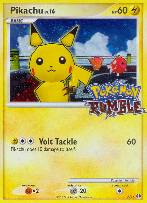 Pikachu 007/16 — Pokémon Rumble (English Pokémon TCG card)