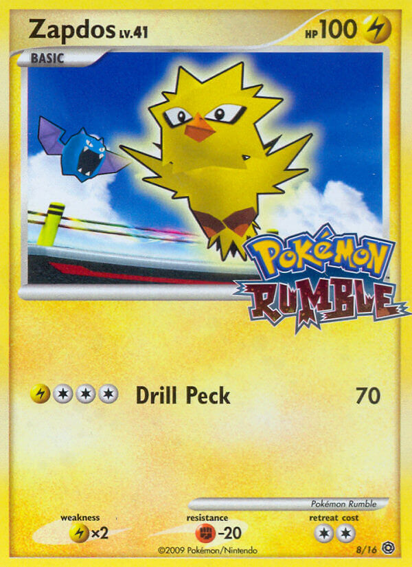 Zapdos 008/16 — Pokémon Rumble (English Pokémon TCG card)