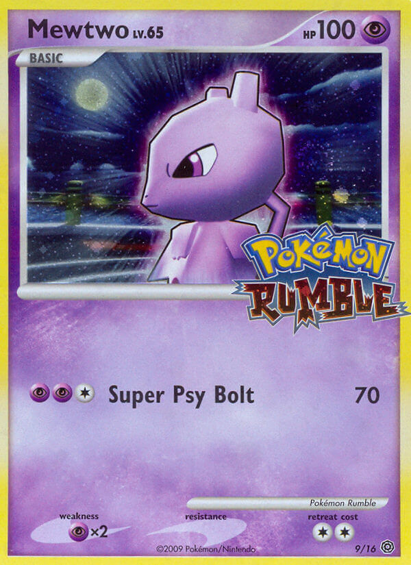 Mewtwo 009/16 — Pokémon Rumble (English Pokémon TCG card)