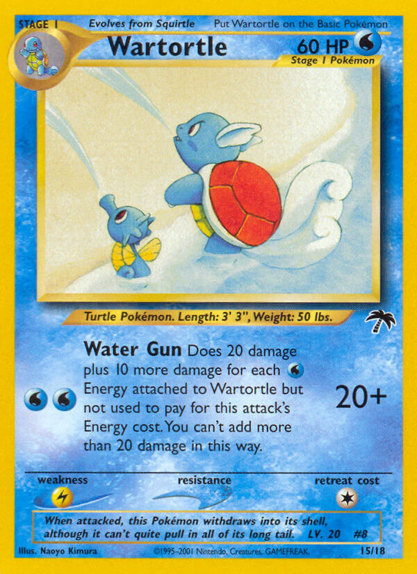 Wartortle 015/18 — Southern Islands (English Pokémon TCG card)
