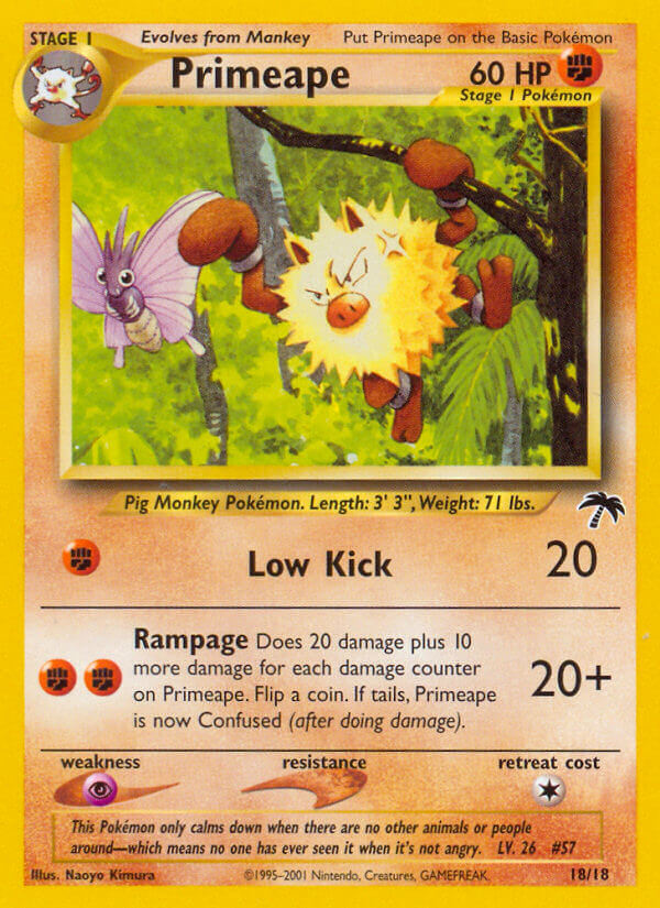 Primeape 018/18 — Southern Islands (English Pokémon TCG card)