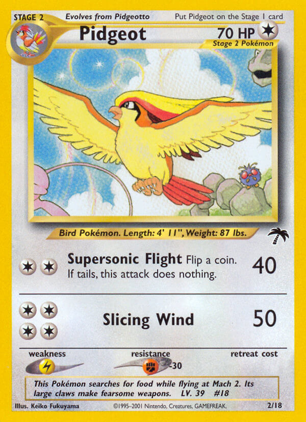 Pidgeot 002/18 — Southern Islands (English Pokémon TCG card)