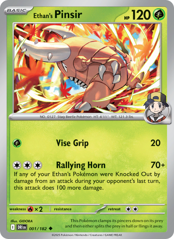 Ethan's Pinsir 001/244 — Destined Rivals (English Pokémon TCG card)