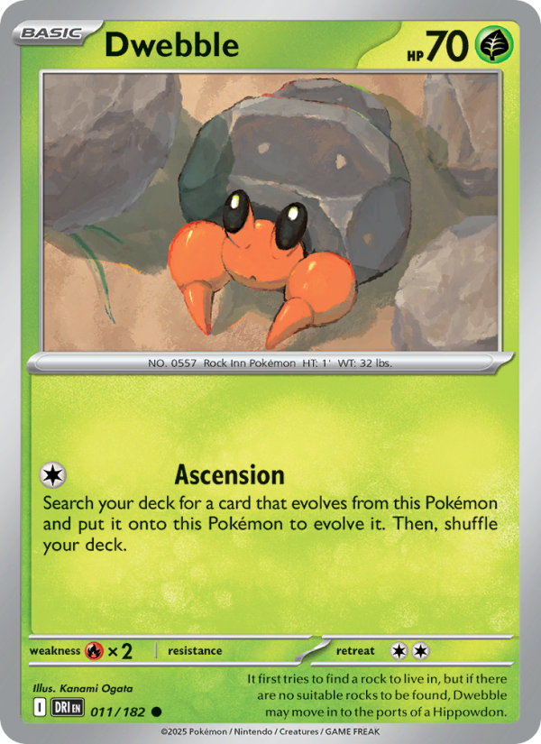 Dwebble 011/244 — Destined Rivals (English Pokémon TCG card)