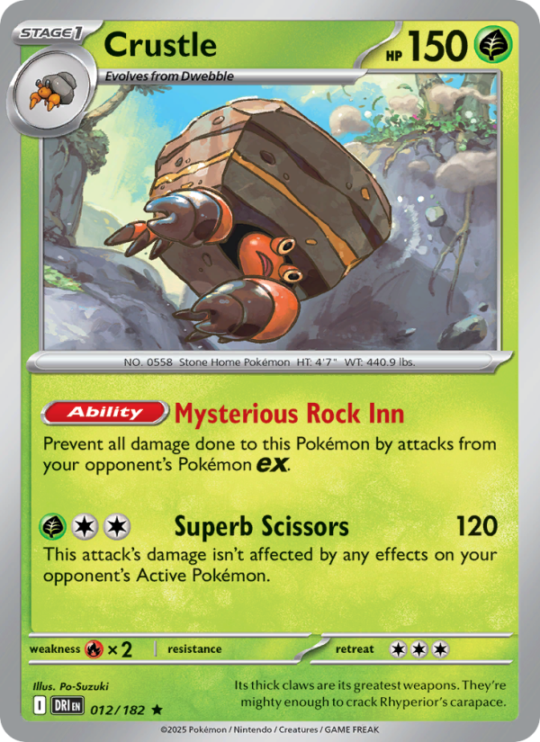 Crustle 012/244 — Destined Rivals (English Pokémon TCG card)