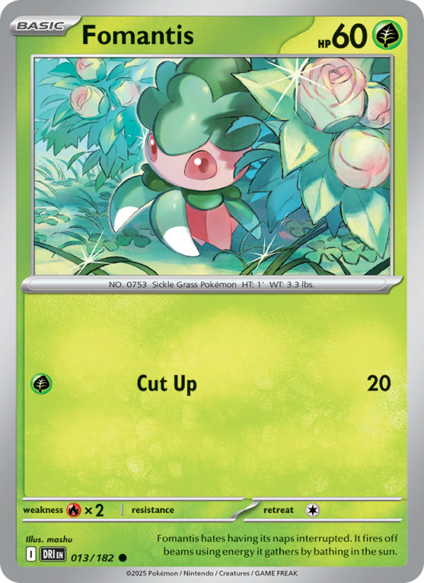 Fomantis 013/244 — Destined Rivals (English Pokémon TCG card)
