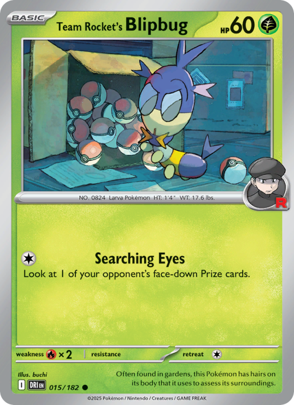 Team Rocket's Blipbug 015/244 — Destined Rivals (English Pokémon TCG card)