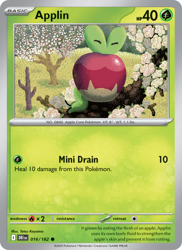 Applin 016/244 — Destined Rivals (English Pokémon TCG card)