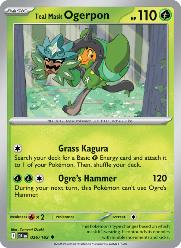 Teal Mask Ogerpon 026/244 — Destined Rivals (English Pokémon TCG card)
