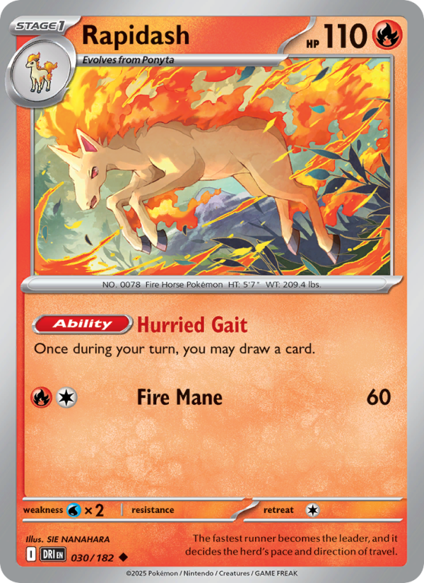 Rapidash 030/244 — Destined Rivals (English Pokémon TCG card)