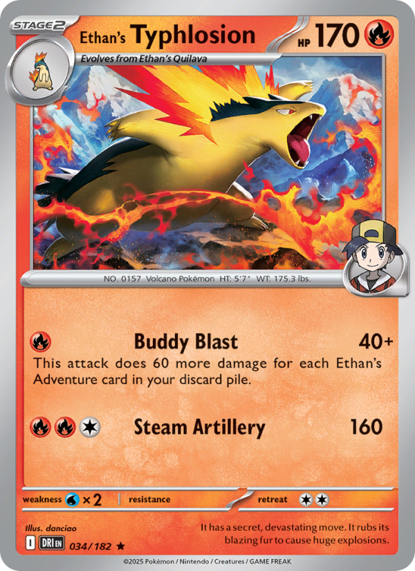 Ethan's Typhlosion 034/244 — Destined Rivals (English Pokémon TCG card)