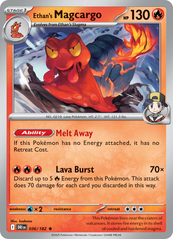 Ethan's Magcargo 036/244 — Destined Rivals (English Pokémon TCG card)