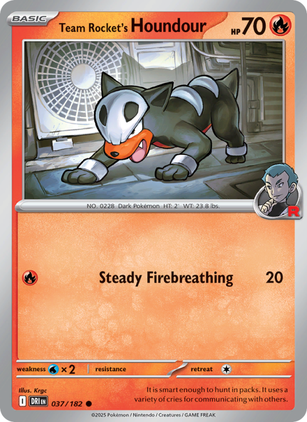 Team Rocket's Houndour 037/244 — Destined Rivals (English Pokémon TCG card)