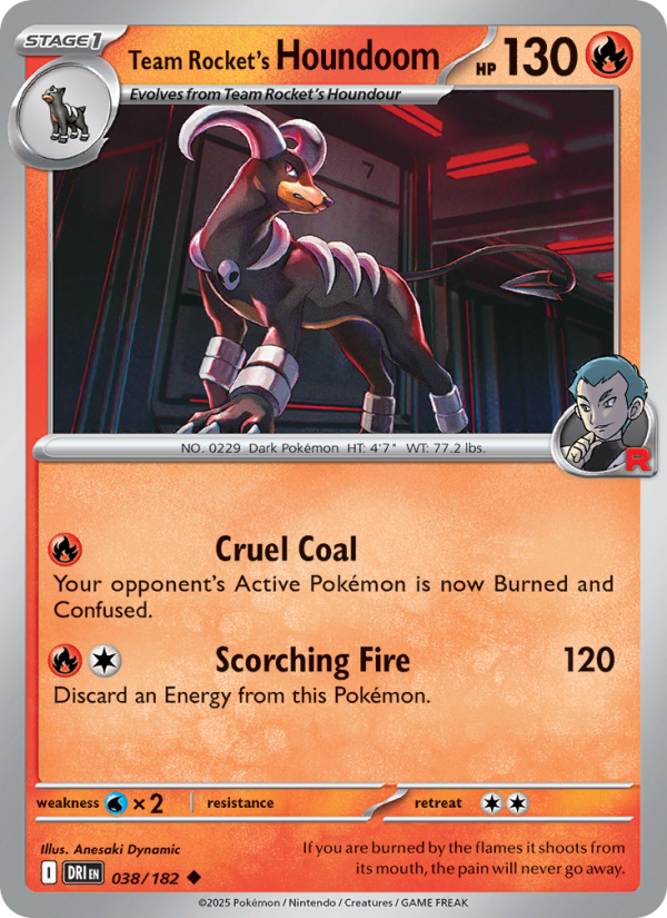 Team Rocket's Houndoom 038/244 — Destined Rivals (English Pokémon TCG card)