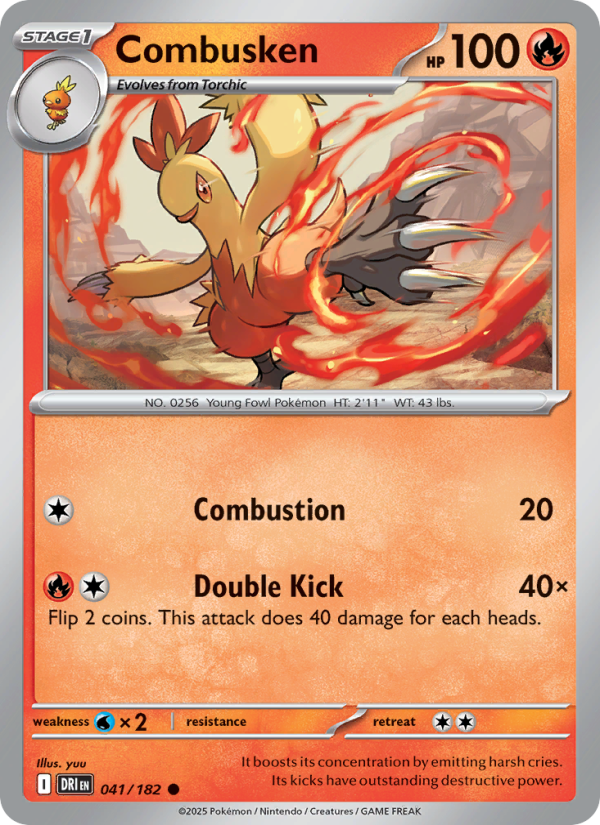 Combusken 041/244 — Destined Rivals (English Pokémon TCG card)