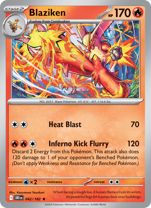Blaziken 042/244 — Destined Rivals (English Pokémon TCG card)