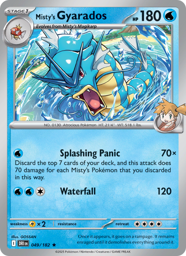 Misty's Gyarados 049/244 — Destined Rivals (English Pokémon TCG card)