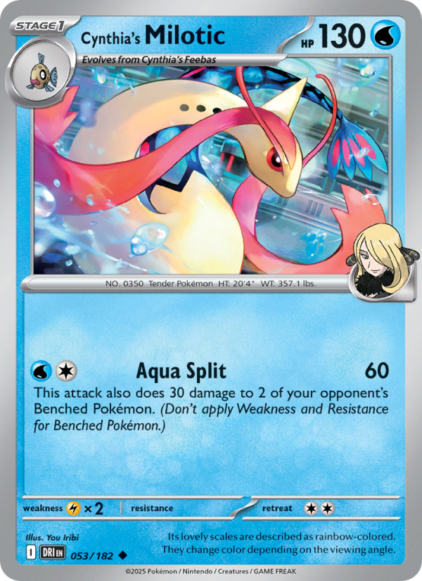 Cynthia's Milotic 053/244 — Destined Rivals (English Pokémon TCG card)