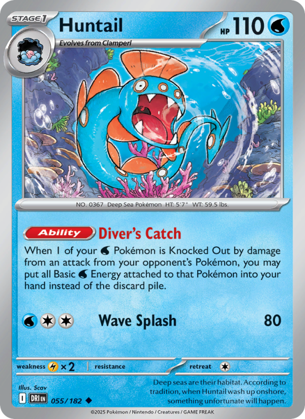 Huntail 055/244 — Destined Rivals (English Pokémon TCG card)