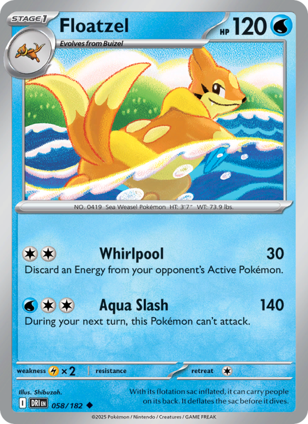 Floatzel 058/244 — Destined Rivals (English Pokémon TCG card)