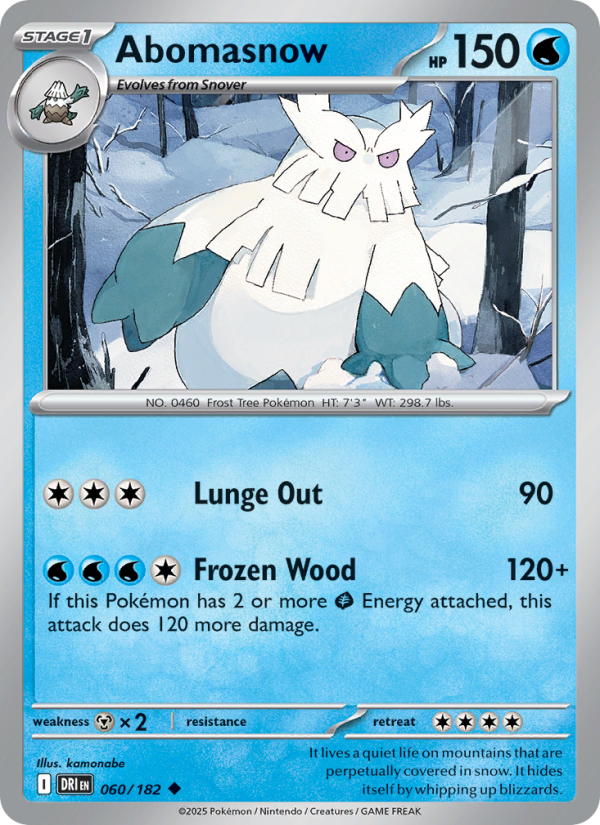 Abomasnow 060/244 — Destined Rivals (English Pokémon TCG card)
