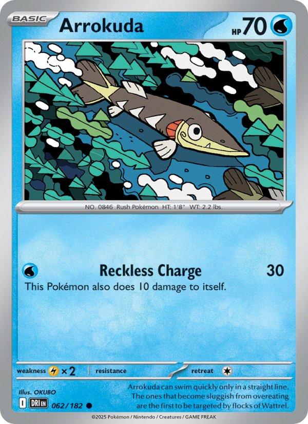 Arrokuda 062/244 — Destined Rivals (English Pokémon TCG card)