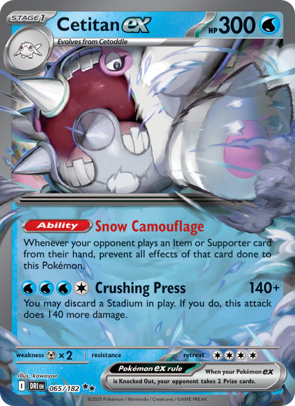 Cetitan ex 065/244 — Destined Rivals (English Pokémon TCG card)
