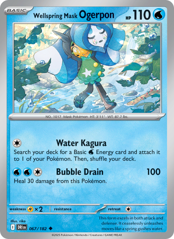 Wellspring Mask Ogerpon 067/244 — Destined Rivals (English Pokémon TCG card)