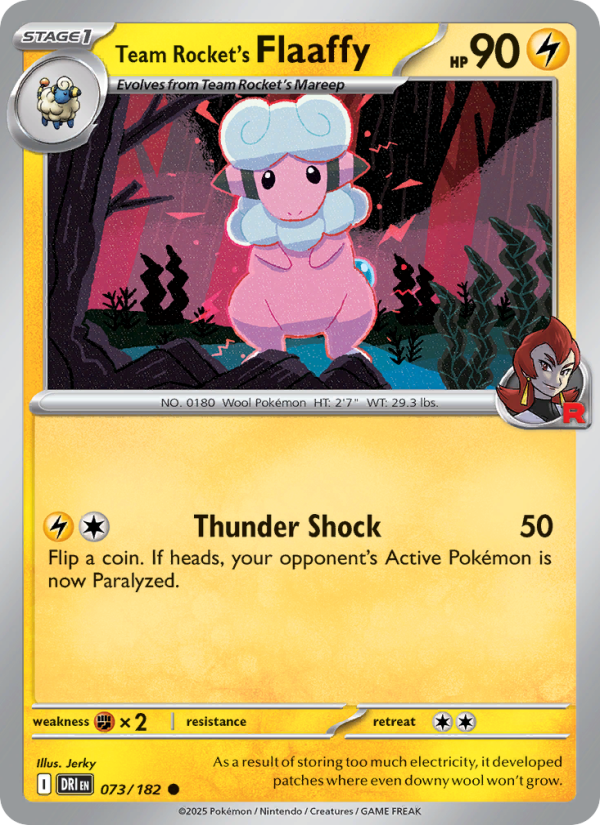 Team Rocket's Flaaffy 073/244 — Destined Rivals (English Pokémon TCG card)
