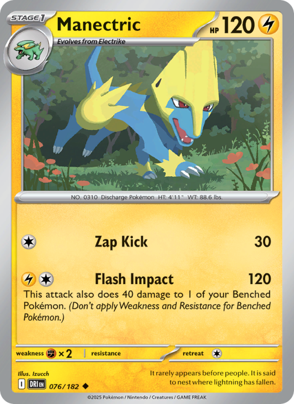 Manectric 076/244 — Destined Rivals (English Pokémon TCG card)